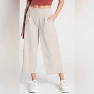 Athleta Pants  Palazzo Khaki wide leg Crop  size 12P